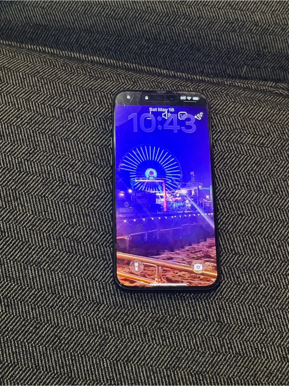 Apple Silver iPhone with Black Apple Logo and Triple Camera